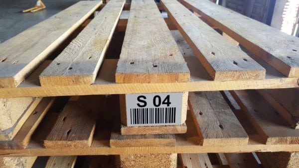 wooden pallets in warehouse