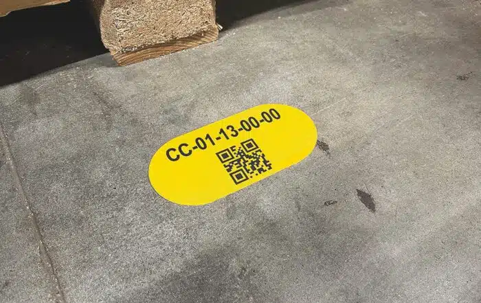 Bedruckte selbstklebende Bodenmarkierungen