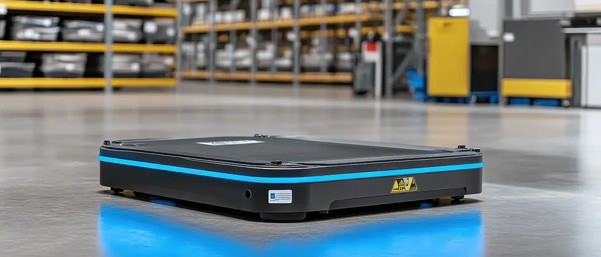Ein AMR Roboter, ein Autonomous Mobile Robot, kann sich selbstständig in seiner Umgebung bewegen. Ein AMR Roboter, ein Autonomous Mobile Robot, kann sich selbstständig in seiner Umgebung bewegen.
