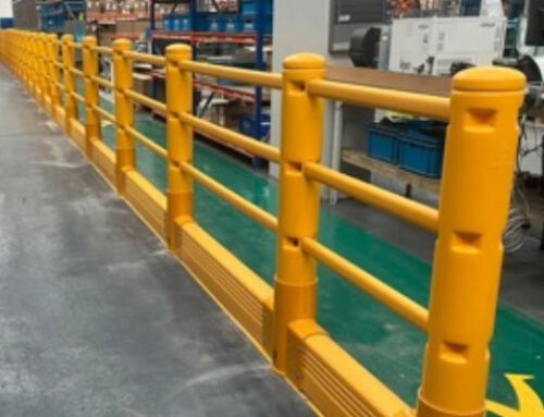 Fußgängerbarriere mit Bodenschutz (McCue)