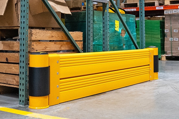 Regalschutz für Stirnseiten (mit stark befahrenen Kurven)