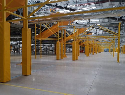 Schutzpolster für eckige Säulen, Pfosten, Poller und Lichtmasten