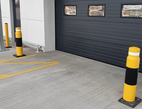 Stoßdämpfender Schutzpfosten für hohe Beanspruchung